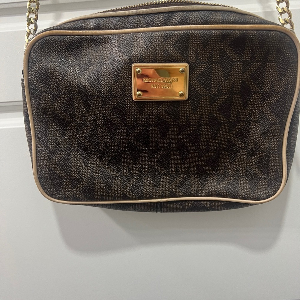 Michael Kors Monogram Shoulder Bag - Picture 8 of 9